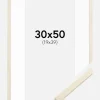Ramme Edsbyn Løn 30x50 cm - Passepartout Hvid 20x40 cm