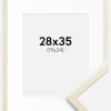 Ramme Edsbyn Løn 28x35 cm - Passepartout Hvid 20x25 cm