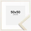 Ramme Edsbyn Løn 50x50 cm - Passepartout Hvid 35x35 cm