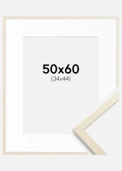 Ramme Edsbyn Løn 50x60 cm - Passepartout Hvid 35x45 cm