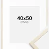 Ramme Edsbyn Løn 40x50 cm - Passepartout Hvid 28x35 cm