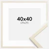 Ramme Edsbyn Løn 40x40 cm - Passepartout Hvid 30x30 cm
