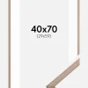 Ramme Edsbyn Lys Valnød 40x70 cm - Passepartout Hvid 30x60 cm