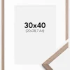 Ramme Edsbyn Lys Valnød 30x40 cm - Passepartout Hvid 21x29,7 cm (A4)
