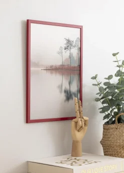 Ramme Edsbyn Rød 40x50 cm - Passepartout Sort 28x35 cm