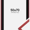 Ramme Edsbyn Rød 50x70 cm - Passepartout Sort 42x59,4 cm (A2)