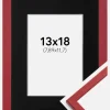 Ramme Edsbyn Rød 13x18 cm - Passepartout Sort 3,5x5 inches