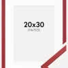 Ramme Edsbyn Rød 20x30 cm - Passepartout Hvid 15x21 cm (A5)