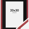 Ramme Edsbyn Rød 20x30 cm - Passepartout Sort 15x22 cm