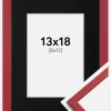 Ramme Edsbyn Rød 13x18 cm - Passepartout Sort 9x13 cm