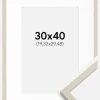 Ramme Edsbyn Sand 30x40 cm - Passepartout Hvid 8x12 inches