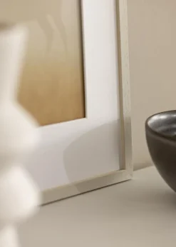 Ramme Edsbyn Sand 35x45 cm - Passepartout Hvid 24x34 cm