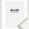 Ramme Edsbyn Sand 40x50 cm - Passepartout Hvid 29,7x42 cm (A3)