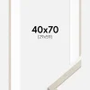 Ramme Edsbyn Sand 40x70 cm - Passepartout Hvid 30x60 cm