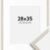 Ramme Edsbyn Sand 28x35 cm - Passepartout Hvid 8x10 inches