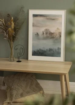 Ramme Edsbyn Sand 50x70 cm - Passepartout Hvid 16x24 inches