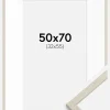 Ramme Edsbyn Sand 50x70 cm - Passepartout Hvid 33x56 cm