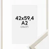 Ramme Edsbyn Sand 42x59,4 cm (A2) - Passepartout Hvid 25x38 cm