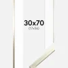 Ramme Edsbyn Sølv 30x70 cm - Passepartout Hvid 18x57 cm