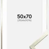 Ramme Edsbyn Sølv 50x70 cm - Passepartout Hvid 16x24 inches