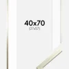 Ramme Edsbyn Sølv 40x70 cm - Passepartout Hvid 28x58 cm