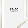 Ramme Edsbyn Sølv 35x50 cm - Passepartout Hvid 11x17 inches