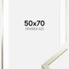 Ramme Edsbyn Sølv 50x70 cm - Passepartout Hvid 42x59,4 cm (A2)