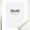 Ramme Edsbyn Sølv 30x40 cm - Passepartout Hvid 21x29,7 cm (A4)