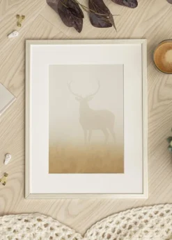 Ramme Edsbyn Sølv 50x60 cm - Passepartout Hvid 16x20 inches