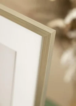 Ramme Edsbyn Sølv 30x40 cm - Passepartout Hvid 8x12 inches