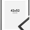 Ramme Edsbyn Sort 42x52 cm - Passepartout Hvid 33x44 cm