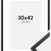 Ramme Edsbyn Sort 30x42 cm - Passepartout Hvid 21x33 cm