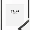 Ramme Edsbyn Sort 33x47 cm - Passepartout Hvid 24x28 cm