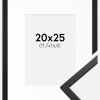Ramme Edsbyn Sort 20x25 cm - Passepartout Hvid 5x7 inches