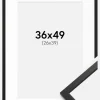 Ramme Edsbyn Sort 36x49 cm - Passepartout Hvid 27x40 cm