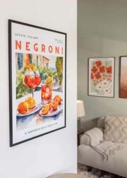 Ramme Edsbyn Sort 50x60 cm - Passepartout Hvid 15x20 inches