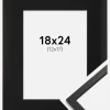Ramme Edsbyn Sort 18x24 cm - Passepartout Sort 13x18 cm