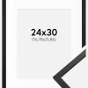Ramme Edsbyn Sort 24x30 cm - Passepartout Hvid 7x9 inches