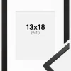 Ramme Edsbyn Sort 13x18 cm - Passepartout Hvid 10x12 cm