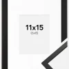Ramme Edsbyn Sort 11x15 cm - Passepartout Hvid 7x9 cm