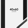 Ramme Edsbyn Sort 40x60 cm - Passepartout Sort 30x50 cm