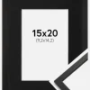 Ramme Edsbyn Sort 15x20 cm - Passepartout Sort 4x6 inches