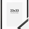 Ramme Edsbyn Sort 23x33 cm - Passepartout Hvid 6x9 inches