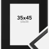 Ramme Edsbyn Sort 35x45 cm - Passepartout Sort 24x34 cm