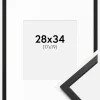 Ramme Edsbyn Sort 26x34 cm - Passepartout Hvid 18x20 cm