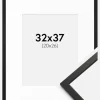 Ramme Edsbyn Sort 32x37 cm - Passepartout Hvid 21x27 cm