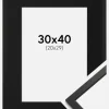 Ramme Edsbyn Sort 30x40 cm - Passepartout Sort 21x30 cm