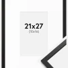 Ramme Edsbyn Sort 21x27 cm - Passepartout Hvid 11x17 cm