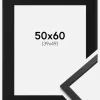 Ramme Edsbyn Sort 50x60 cm - Passepartout Sort 40x50 cm