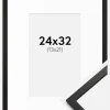 Ramme Edsbyn Sort 24x32 cm - Passepartout Hvid 14x22 cm